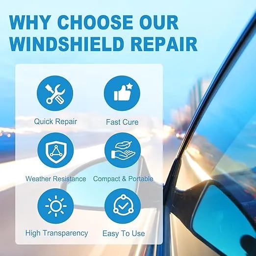 Wind shield Crack Repair Kit – DIY Glass Chip & Crack Restoration Tool