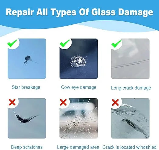 Wind shield Crack Repair Kit – DIY Glass Chip &amp; Crack Restoration Tool