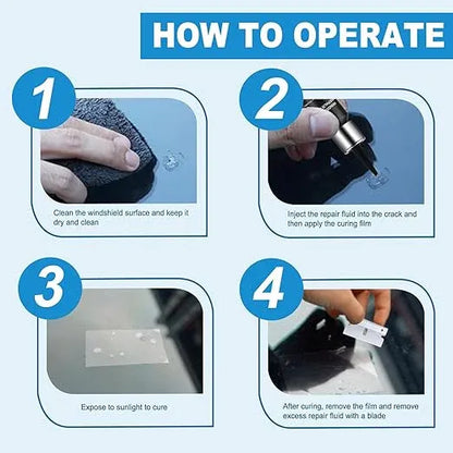 Wind shield Crack Repair Kit – DIY Glass Chip &amp; Crack Restoration Tool