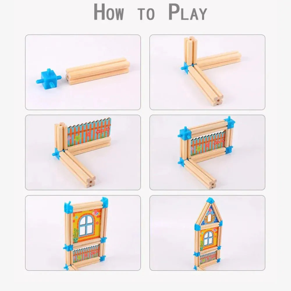 Wooden Architecture Building Blocks Toy