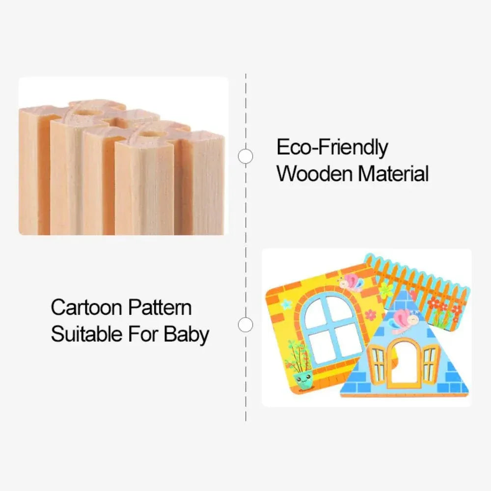 Wooden Architecture Building Blocks Toy